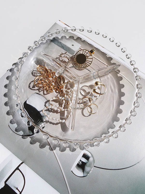 Glass Jewelry Trinket Dish Vintage