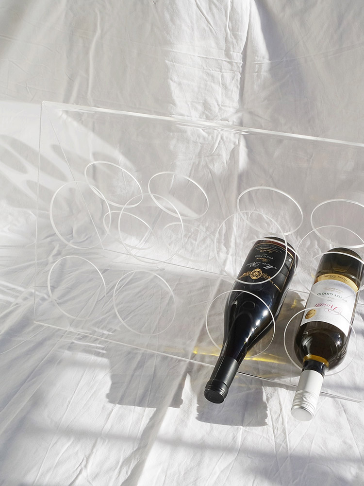 plexiglass perspex vintage wine rack