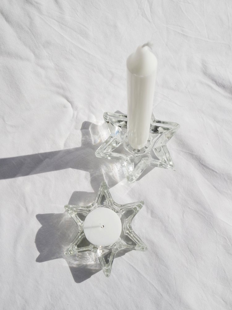 star shaped candle holders vintage